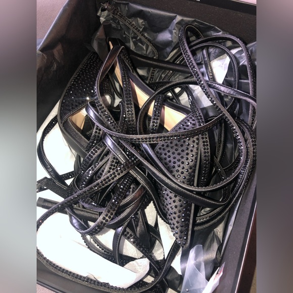 Black scrappy studded heels - Picture 5 of 7